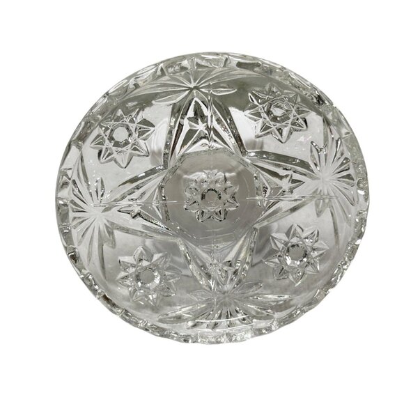 Hocking Glass Co Early American Prescut Coasters Ashtrays Clear Star of David - Picture 10 of 15